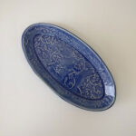 Blue oval Stoneware dish