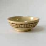 Small stoneware beige bowl