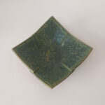 Stoneware green square dish