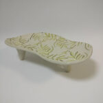 Handmade beige uneven tray