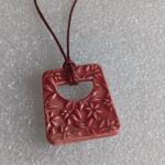 Stoneware Red Pendant
