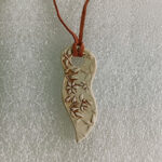 Cream textured Pendant with brown shades