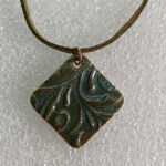 Olive Green Rhombus Pendant.