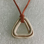 Stoneware Triangular off white Pendant