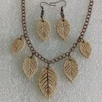 Stoneware Leaf Necklace