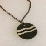 Stoneware Dark Brown Pendant