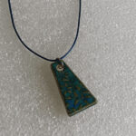 Blue-green, textured Pendant