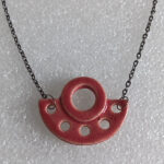 Stoneware Red Pendant