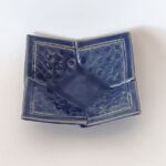Daisy blue square bowl