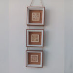 Triple Hanging Framed Ceramic Tiles